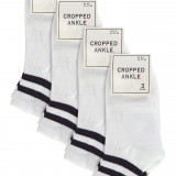 LU005WHT-STRIPE-ANKLE-SOCKS-PACK-X12