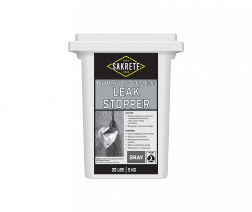 Sakrete waterproof hydraulic cement leak stopper product, specially designed for control roof leaks instantly. The ultimate solution for repairing concrete leaks and Masonry Walls. To prevent damage with the help of our leak stopper product. Contact immediately to find nearby retailers at 866-SAKRETE (866-725-7383). Call us anytime for product recommendations.
http://www.sakrete.com/products/leak-stopper-hydraulic-cement