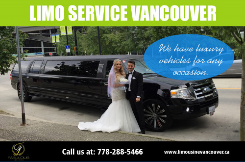 We pride ourselves on executive quality Limo Service Vancouver AT https://www.limousinevancouver.ca
Find us on Google Map : https://goo.gl/maps/vvpZhDp6BLs
Deals in ...
limo service coquitlam
limo service Richmond
ancouver limousine service
affordable limousine service
best limousine service Vancouver

Additionally, Limo Service Vancouver are tougher lorries and also are as a result with the ability of aiding you come to your destination unhurt. Limousines are typically driven by certified professionals that are trained to never ever go across the speed limitation. Therefore, you can be ensured of reaching your destination protected. You additionally have the included advantage of asking the assigned chauffeur to decrease if you feel he is driving quickly. 
ADDRESS- 741 W. 57th Ave #7 Vancouver BC V6P 1S2 Canada
City: Vancouver, State: BC, Zip/Postal Code: V6P 1S2
Business Primary Phone Number: (778) 288-5466
Primary Email Address : info@fabulouslimousines.ca

Social : 
https://coquitlamlimo.contently.com/
https://itsmyurls.com/coquitlamlimo
https://www.allmyfaves.com/Coquitlamlimo/
https://fablimosvancouver.journoportfolio.com/