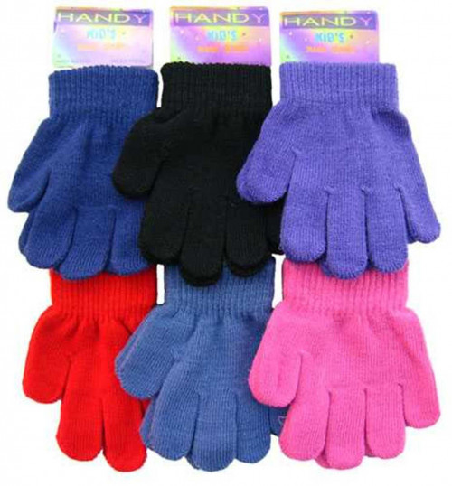 12 Pairs of Children/'s Magic Gloves Boys Girls Various Colours Unisex Multipack