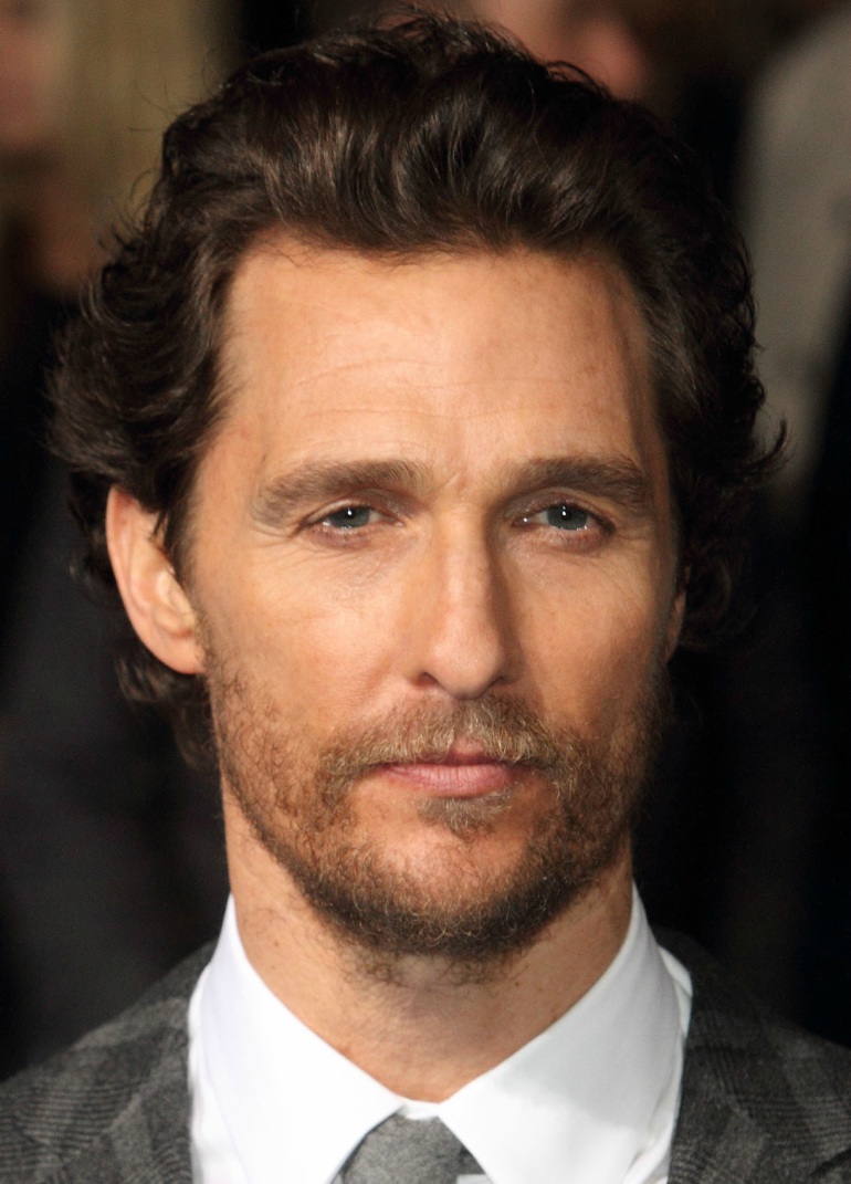 Matthew McConaughey hair medium length.