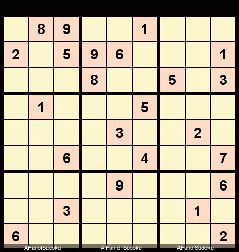 - Hidden Block Triple Subset
New York Times Sudoku Hard May the Force, 2018