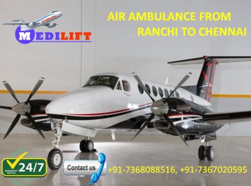 Medilift Air Ambulance from Ranchi to Chennai is getting affordable cost. We provide hi-tech facilities such as we have the specialist doctor, well-trained and experienced nurses, paramedical team, and technician. We arrange you both charter and commercial flights for the patients. We allow you Ventilator, Cardiac monitor, Suction machine, Infusion Pump and many more set of ICU equipment.

Website: http://www.medilift.in/air-ambulance-ranchi-to-chennai/