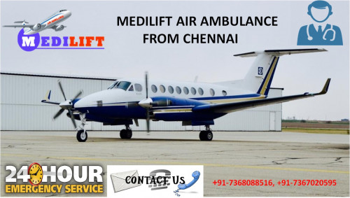 Contact Medilift Air Ambulance in Chennai for rendering the emergency evacuation of serious patients from one facility to another with our full-fledged medically equipped chartered aircraft fully loaded with all life-saving medical facilities. 
Website: http://www.medilift.in/air-train-ambulance-chennai/