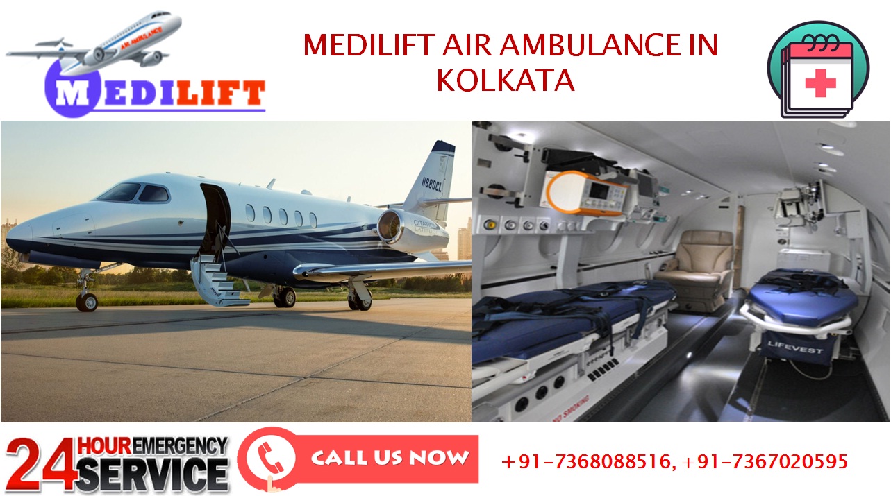Book Medilift Air Ambulance in Kolkata with ICU Support System - Gifyu