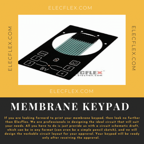 If you are looking forward to print your membrane keypad, then look no further than ElecFlex. We are professionals in designing the ideal circuit that will suit your needs. All you have to do is just provide us with a circuit schematic draft, which can be in any format (can even be a simple pencil sketch), and we will design the workable circuit layout for your approval. Your keypad will be ready only after receiving the approval.