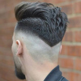 Mid-Bald-Fade-with-V-Shaped-Neckline