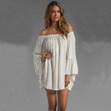 New-Off-the-Shoulder-Loose-Women-Chiffon-Long-Sleeve-Shirt-WC-77W