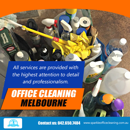 Our website : http://www.sparkleofficecleaning.com.au/office-cleaners-melbourne/  
Office cleaning is an important task which needs to be carried out on a routine basis. For better results in this regard, you can hire Professional Cleaning Services Kensington Melbourne. An office cleaning company specializes in providing quality cleaning services in offices to create a clean and hygienic environment where employees can work dedicated to the company's growth.  
More Links : https://www.youtube.com/channel/UCD2MW6Bx1FeGvy7GX9U8BkQ  
https://plus.google.com/u/0/111096165212951076567  
https://vimeo.com/housecleaningmelbourne  
www.sparkleofficecleaning.com.au/