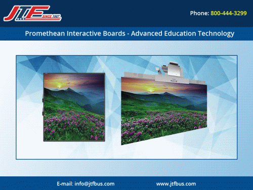 Promethean Interactive Boards provides brilliant interactive display system for schools to collaborate and stimulate teaching and learning experience in the classroom. Buy wide range Promethean boards and flat panels from JTF Business Systems at affordable cost with long term and reliable solution. Visit: https://www.jtfbus.com/category/620/Interactive-Boards/Promethean-Board