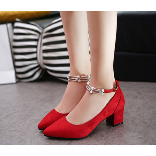Red Color Diamond Studded Metal Pointed Heels For Women KEuo9wSpsr 800x800