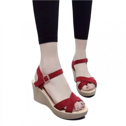Red Color Vintage High Heel Wedge Sandals For Women l8akKAXHej 800x800