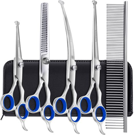 Gimars 4CR Stainless Steel Dog Grooming Scissors Kit