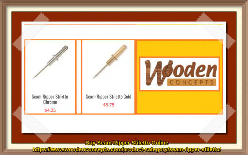 Wooden Concepts is the place online to get your seam ripper stiletto in gold and chrome color.
https://www.woodenconcepts.com/product-category/seam-ripper-stiletto/