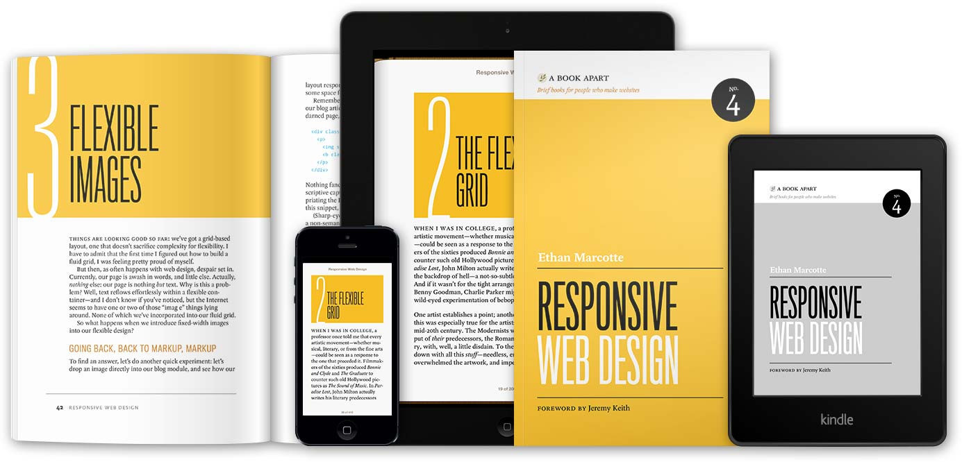 A cover of Ethan Marcotte's book Responsive Web Design