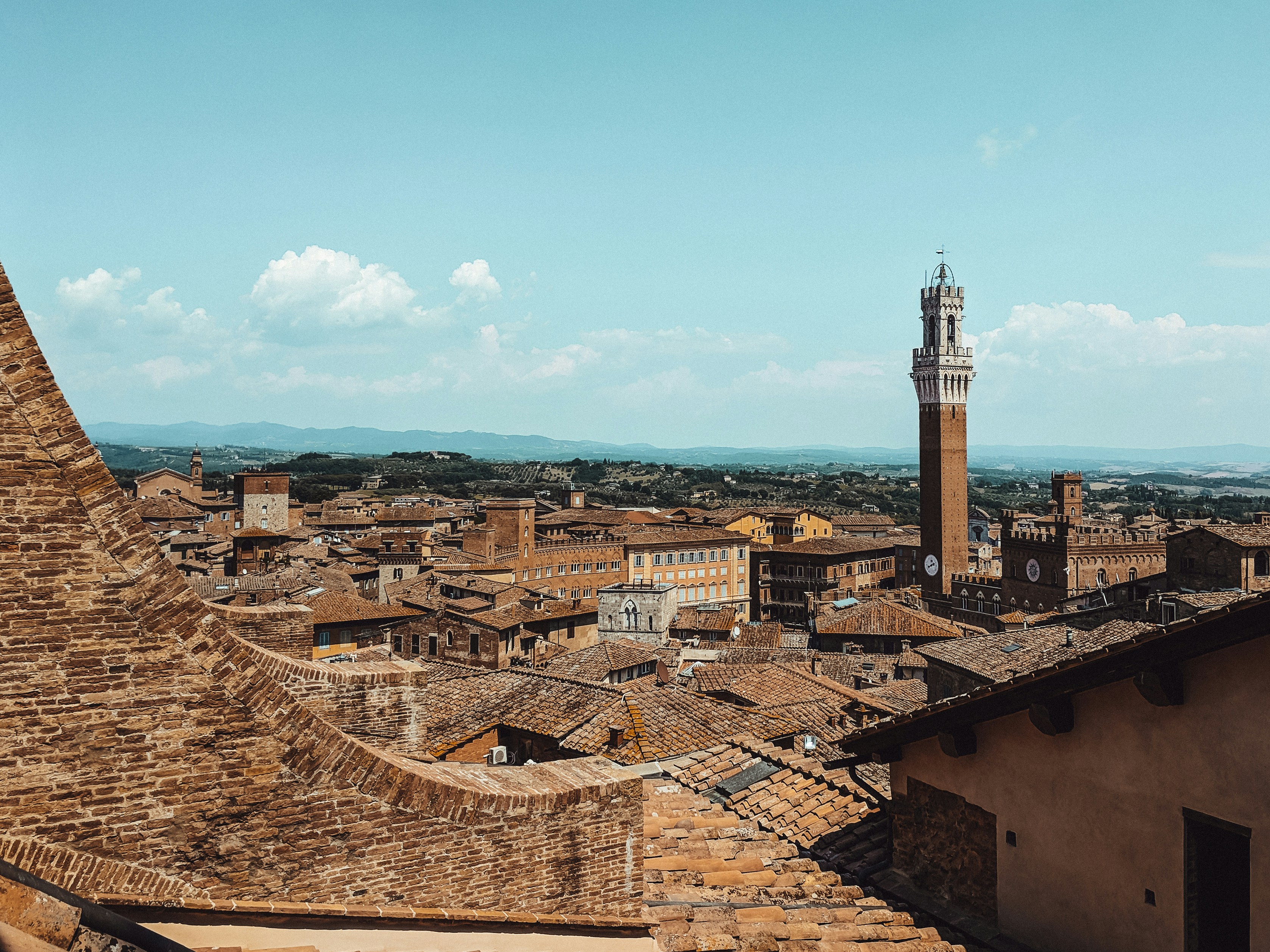 overlooking Siena in Italy