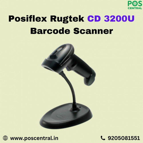 Enhance productivity with the Rugtek CD 3200U 2D Scanner, a powerful tool featuring a million-pixel fast scanner. This device excels at reading QR codes and barcodes, including those on mobile screens and curved surfaces. Its wire-free operation is ideal for POS billing and logistics tasks, providing flexibility and convenience. With a simple plug-and-play setup, you can start scanning in no time. Buy Posiflex Rugtek CD 3200U and increase your efficiency, available at POS Central India. Visit https://www.poscentral.in/rugtek-cd-3200u-2d-image-barcode-scanner.html