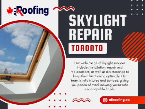 Damaged glass compromises the skylight's structural integrity, making it susceptible to further breakage. 

If you notice cracks, it's best to contact a professional Skylight Repair Toronto service immediately. They will assess whether the glass needs to be repaired or fully replaced to ensure your home's safety and comfort.

Official Website : https://allroofing.ca/

All Roofing Services & Skylights

ADDRESS: 19 Sabrina Dr, Etobicoke, ON M9R 2J4
CALL US : 647-560-2688
EMAIL US : nfo@allroofingtoronto.ca

Find Us On Google Map: https://maps.app.goo.gl/BE9e7RSgfzXbXYYv7

Our Profile: https://gifyu.com/allroofingca

See More:

https://is.gd/SxvEkc
https://is.gd/4AF5u9
https://is.gd/qJwqBv
https://is.gd/klAdMs