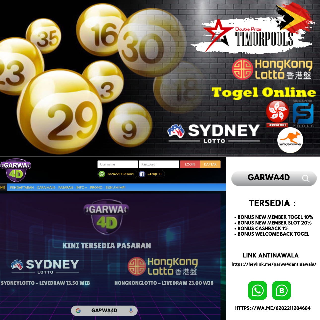 GARWA4D: AGEN PENYEDIA TOGEL ONLINE 3 PASARAN BESAR DI ALTERNATIF DAFTAR & LOGIN GARWA4D