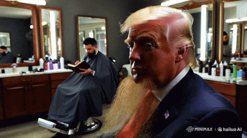 trump at barber