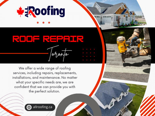 One of the first things you should verify when choosing a Roof repair Toronto service is whether the company has the necessary licenses and insurance. A reputable roofing company will have the proper permits to operate within your state or locality. 

Official Website : https://allroofing.ca/

All Roofing

ADDRESS: 19 Sabrina Dr, Etobicoke, ON M9R 2J4
CALL US : 647-560-2688
EMAIL US : nfo@allroofingtoronto.ca
Official Website: https://allroofing.ca/

Find Us On Google Map: https://maps.app.goo.gl/BE9e7RSgfzXbXYYv7

Our Profile: https://gifyu.com/allroofingca

See More:

https://is.gd/U8sVVq
https://is.gd/YRilxI
https://is.gd/f8yaXF
https://is.gd/ga6d46