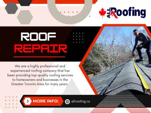 Your home's roof protects you from the elements and adds to your property's value. However, over time, roofs requires occasional maintenance and repairs. However, finding a trustworthy and skilled roof repair service can be daunting. 

Official Website : https://allroofing.ca/

All Roofing

ADDRESS: 19 Sabrina Dr, Etobicoke, ON M9R 2J4
CALL US : 647-560-2688
EMAIL US : nfo@allroofingtoronto.ca
Official Website: https://allroofing.ca/

Find Us On Google Map: https://maps.app.goo.gl/BE9e7RSgfzXbXYYv7

Our Profile: https://gifyu.com/allroofingca

See More:

https://is.gd/U8sVVq
https://is.gd/YRilxI
https://is.gd/f8yaXF
https://is.gd/30Sx0o