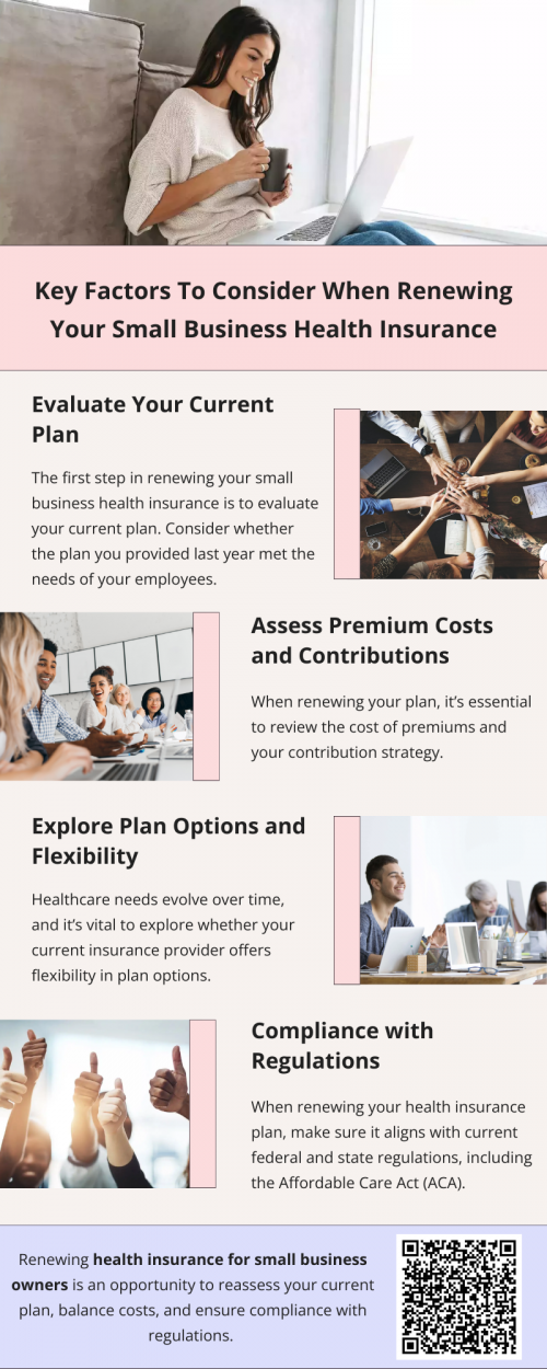 Renewing your health insurance for small business owners is an opportunity to reassess your current plan, balance costs, and ensure compliance with regulations. As a small business owner, it’s essential to carefully evaluate employee needs, explore new plan options, and integrate wellness programs to promote long-term health for your team. To know more visit here https://www.capbluecross.com/wps/portal/cap/employer/shop-group-plans