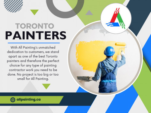 Also, ensure that the Toronto painters have a solid portfolio of completed projects and a good track record of delivering high-quality results on time. Experience with the type of project you have in mind—interior or exterior painting—should be a priority.

Visit Our Website: https://allpainting.ca/

All Painting Toronto

Address: 18 King Street East, Suite 1400, Toronto, On, M5c 1c4
Phone: (416)-710-4224
Email: Info@allpainting.ca

Find Us On Google Map: https://maps.app.goo.gl/TikCDVfNgfp8PmCdA

Our Profile: https://gifyu.com/allpainting

See More:

https://v.gd/lDQaqf
https://v.gd/5gQuqo
https://v.gd/nsY6DK
https://v.gd/DaBkZR