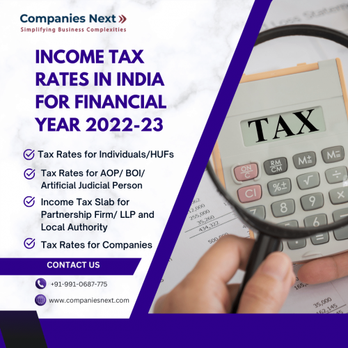 Income Tax Rates in India for financial year 2022 23