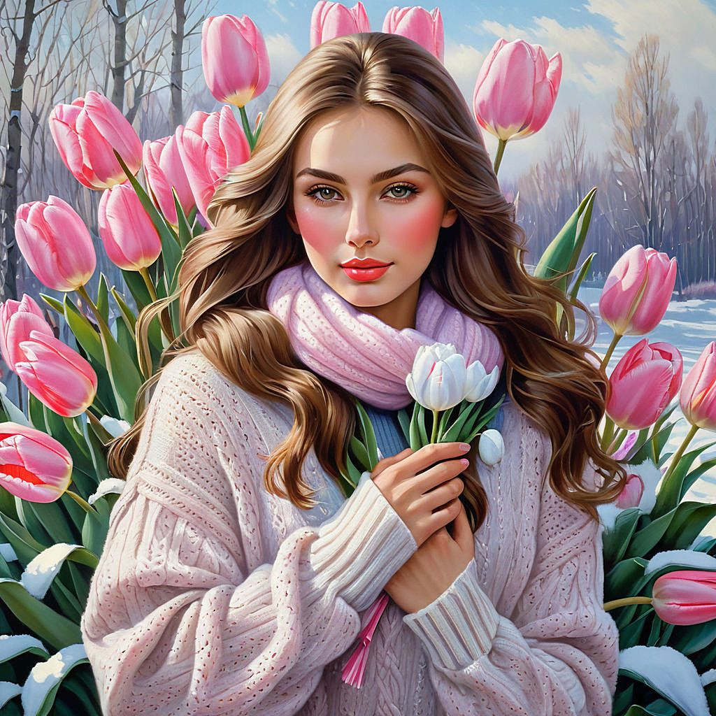 serovs winter landscape oil painting in the style of photorealism is a casual pose a very beautifu