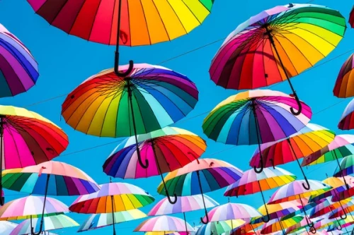 depositphotos 437590002 stock photo rainbow umbrella street lgbt symbols