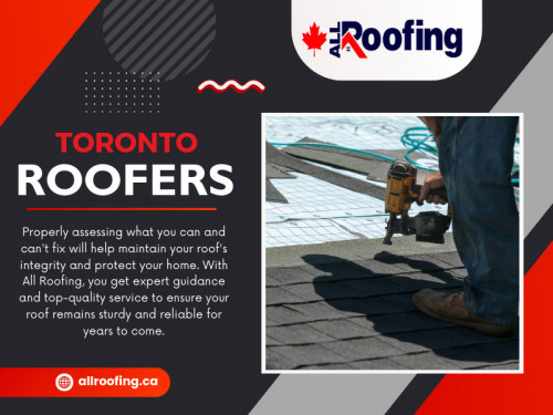 Don't wait until a minor roofing issue becomes a significant problem. Get in touch with our Toronto roofers today to discuss your roofing needs and schedule your free consultation.

Let us show you why we're the trusted choice for roofing services in Toronto. We're ready to provide the quality and care that your home deserves!

Official Website : https://allroofing.ca/

All Roofing Toronto

ADDRESS: 19 Sabrina Dr, Etobicoke, ON M9R 2J4
CALL US : 647-560-2688
EMAIL US : info@allroofingtoronto.ca

Find Us On Google Map: https://maps.app.goo.gl/BE9e7RSgfzXbXYYv7

Our Profile: https://gifyu.com/allroofingca

See More:

https://is.gd/mZmqfR
https://is.gd/LhFg6N
https://is.gd/jidInG
https://is.gd/SxvEkc