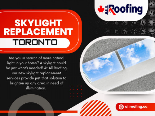 Our Skylight replacement Toronto process begins with a thorough consultation. We work closely with you to understand your needs and preferences, whether you are looking for a modern design, a specific size, or an energy-efficient model.

Official Website : https://allroofing.ca/

All Roofing Toronto

ADDRESS: 19 Sabrina Dr, Etobicoke, ON M9R 2J4
CALL US : 647-560-2688
EMAIL US : info@allroofingtoronto.ca

Find Us On Google Map: https://maps.app.goo.gl/BE9e7RSgfzXbXYYv7

Our Profile: https://gifyu.com/allroofingca

See More:

https://is.gd/LhFg6N
https://is.gd/jidInG
https://is.gd/J2Vl3E
https://is.gd/SxvEkc