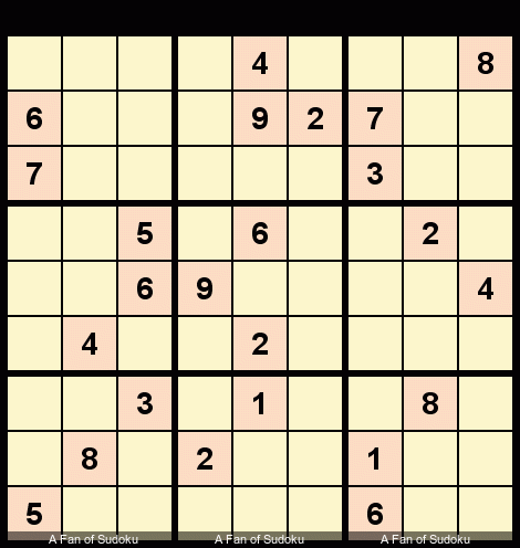 New York Times Sudoku Hard April 5, 2018