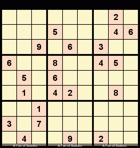 - Triple Subset
- Hidden Pair
New York Times Sudoku Hard April 19, 2018