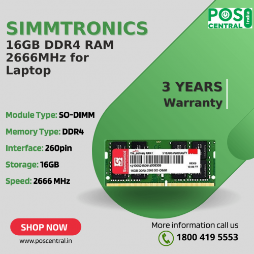 Speed ​​up your system by purchasing computer memory devices from the POS Central India website. We offer you the best Simmtronics RAM at an affordable price that you can compare to any other website. You can get different types of RAM in different storage for your laptop or desktop. RAM improves your system performance and gives faster working speed. Buy RAM Online in India and get free home delivery. Visit https://www.poscentral.in/computers/computer-memory-devices.html