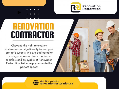 Renovating your home can be both thrilling and overwhelming. Whether you’re remodelling your kitchen, expanding your living space, or updating your bathroom, choosing the right renovation contractor can make or break the project. 

Official Website: https://renovationrestoration.ca

Contact : Renovation Restoration Inc
Telephone: 416-904-3131
Address: 3080 Yonge St, Toronto, ON M4N 3N1

Find Us On Google Map: https://maps.app.goo.gl/FdepGhGHiVyqRbRQA

Our Profile: https://gifyu.com/lobbyrenovation
More Images: https://tinyurl.com/2yyrvxvh
https://tinyurl.com/2dyg9h4g
https://tinyurl.com/2xwltx8z
https://tinyurl.com/2apydpt5