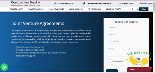 A Joint Venture Agreement is a contract where parties collaborate on a project, sharing resources, risks, and profits. It defines roles, contributions, management, and profit-sharing to achieve a common goal. Also Read -https://www.companiesnext.com/joint-venture-agreements-india