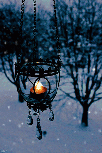 candle in the snow