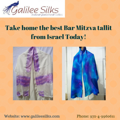 The best Bar Mitzva tallit from Israel that are worth a buy are here. Tallit for men at Galilee Silks are hand-made and hand-printed. For more details, visit this website: http://www.123articleonline.com/articles/1040899/take-home-the-best-bar-mitzva-tallit-from-israel-today