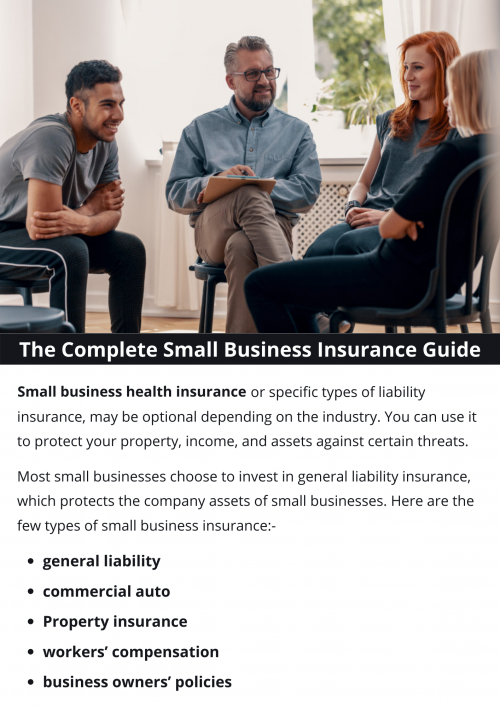 Small business health insurance is a specific type of protection that small business owners need to have. You can use it to protect your property, income, and assets against certain threats. As a small business owner, you may be considering what types of small business insurance you need to provide for your company and employees. To know more visit here https://www.capbluecross.com/wps/portal/cap/employer/shop-group-plans