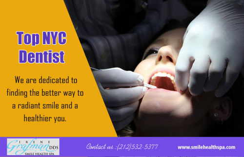 Check out Best Dentist NYC services for the perfect smile at http://www.smilehealthspa.com/our-office/

Find Us here...
https://goo.gl/maps/VtQjWqHC5Ar

Products/Services –:
Tooth Bonding
Porcelain Veneers
TMJ Treatment
Invisalign
Gum Lift
Laser Therapy
Teeth Whitening
Onlays/Crowns
Smile Rejuvination

Best cosmetic dentist are highly specialized dentists. Their main focus is on the prevention and treatment of "improper bites". This is an important dental issue, as improper bites can lead to a variety of problems such as tooth irregularities, lop-sided jaws and crooked teeth. Orthodontics was actually the first sub class of dentistry to be recognized as its own specialty field. Generally speaking, it takes two to three years of extra schooling after graduating as a dentist to earn the qualifications to become an orthodontist. Check out Nyc cosmetic dentist that suits to your budget. 

Contact Us:
Street Address: 120 East 36th Street ,Suite 1F ,New York, NY 10016, USA
Phone: (212)532-5377
Fax# : (212)532-5371
Email: docgrafman@aol.com

Social:
https://disqus.com/by/dentist_nyc/
https://ello.co/nycinvisalign
https://itsmyurls.com/nycinvisalign
https://www.pinterest.com/Nyccosmeticdentist/
https://www.instagram.com/dentist_nyc/
https://nycinvisalign.hatenablog.com/
http://nycinvisalign.bravesites.com/
https://nyccosmeticdentist.wixsite.com/
https://nycinvisalign.weebly.com/