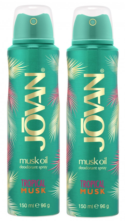 Tropical Musk Dedodorant Women Boday Spray Set of 2