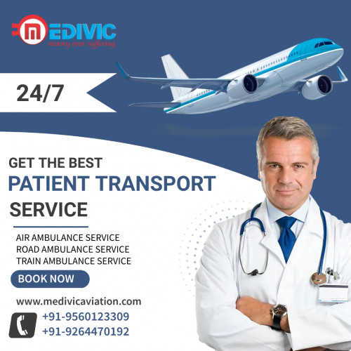 Medivic Aviation Air Ambulance Service in Bhopal gives the patient transportation service. You will acquire all the vital medication support with all medical care solutions in the Air Ambulance during the shifting hours.

More@ https://bit.ly/2PNWOp7