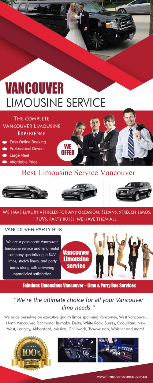 Limousine Vancouver for your luxury transportation need at https://www.limousinevancouver.ca/

Company Owner/Contact Person: Vick Raj
Business Name: Fabulous Limousines Vancouver
ADDRESS- 741 W. 57th Ave #7 Vancouver BC V6P 1S2 Canada
Street Address: 741 W. 57th Ave
Suite/Office (if any): 7
City: Vancouver, State: BC, Zip/Postal Code: V6P 1S2
Business Primary Phone Number: (778) 288-5466
Business Category: Limousine Service, Airport Shuttle Service
Primary Email Address : info@fabulouslimousines.ca
Products/Services – limousine service, party bus service, sedan service, airport transportation, whistler transportation
Year Established: 2011
Hours of Operation: 24 hours a day / 7 days a week / 365 days a year
Languages Spoken: English
Payment Methods Accepted: cash, debit, credit
Service Areas: within 100 km of my address

Our Service:

Vancouver limo
limo Vancouver
limousine Vancouver
Vancouver party bus
limo service Vancouver
Vancouver limousine service
affordable limousine service
best limousine service Vancouver

Nowadays, limousines are no longer for the stars. Riding in comfort and style becomes a valuable option thanks to the limo rental companies. However, you'll want to take your time trying to find a company to work with. After all, you don't get to ride in Limousine Vancouver on a daily basis, so why not make the experience enjoyable, right.

Social:
http://www.alternion.com/users/Coquitlamlimo/
https://followus.com/Coquitlamlimo
https://en.gravatar.com/fablimosvancouver
https://profiles.wordpress.org/fabulous-limousines/