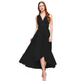 Women-Black-Summer-Elegant-Tank-Backless-High-Waist-Long-Party-Dress-WC-139BK