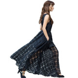 Women-Black-Temperament-Summer-Beach-Long-Maxi-Dress-WC-124