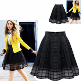 Women-Fashion-Black-Root-Yarn-Skirt-Dress-WC-14bk