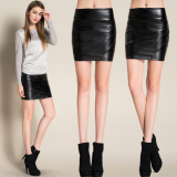 Women-Fashion-Sexy-High-Waist-Leather-Black-Mini-Skirt-WC-94BK