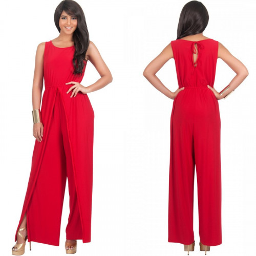 Women-Hot-Splicing-Wide-Pants-Red-Round-Neck-Rompers-Dress-WC-147RD.jpg